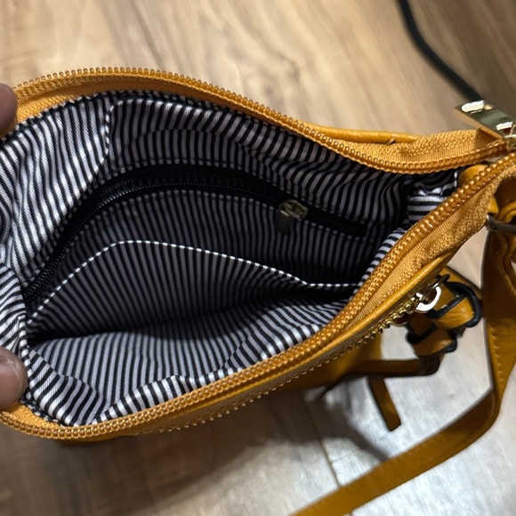 Yellow Leather Crossbody Bag - Picture 2 of 3